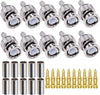 BNC Male Crimp Coaxial Adapter Connector for Cable RG58 -Pack -10