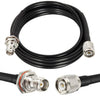 ABONIX RG58 TNC Male to TNC Female Bulkhead RF Cable 5M (16.4FT), 50 Ohm