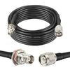 ABONIX RG58 TNC Male to TNC Female Bulkhead RF Cable 15M (49.2FT), 50 Ohm