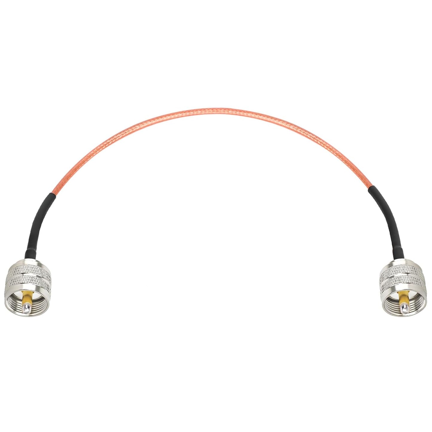 ABONIX RG316 UHF Male to UHF Male Coaxial Cable 1FT, Pack-1