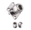 N Female to SMA Female 4 Hole Flange Panel Mount Coax Adapter - Pack - 1