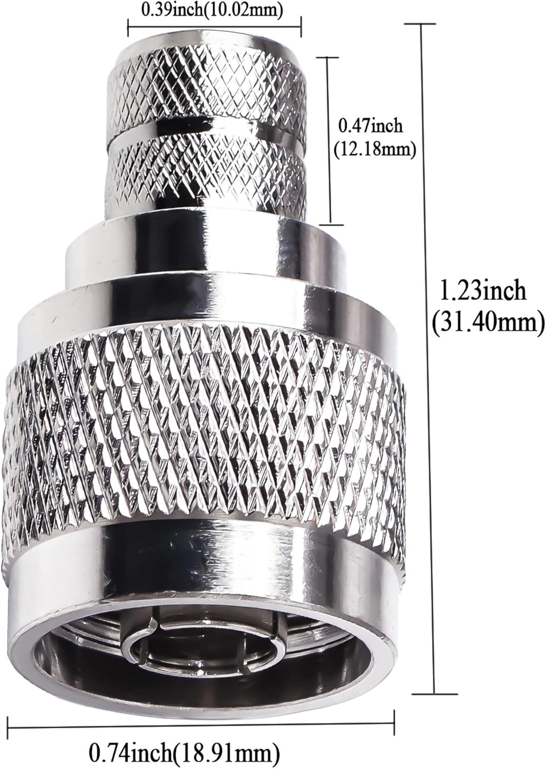 N Male Crimp Connector for Cable HLF-400 and LMR-400 (Pack of 4)