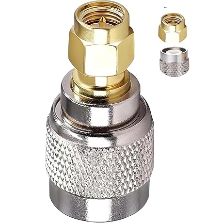 SMA Male to TNC Male Coax Connector Adapter (Pack of 2)