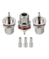 ABONIX N Female Bulkhead Crimp Connector for RG316/RG174 Pack- 3