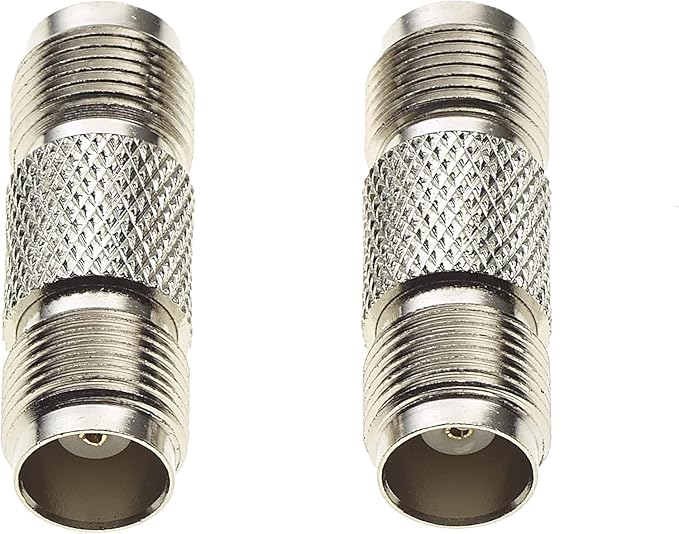 Tnc Female To Tnc Female Coax Jack Connector Nickel Plated F Straight Connector Coax Adapter Barrels Pack Of 2