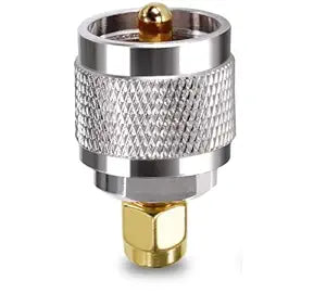 UHF Male to SMA Male Coaxial Connector Low Loss Coax Adapter (Pack of 1)