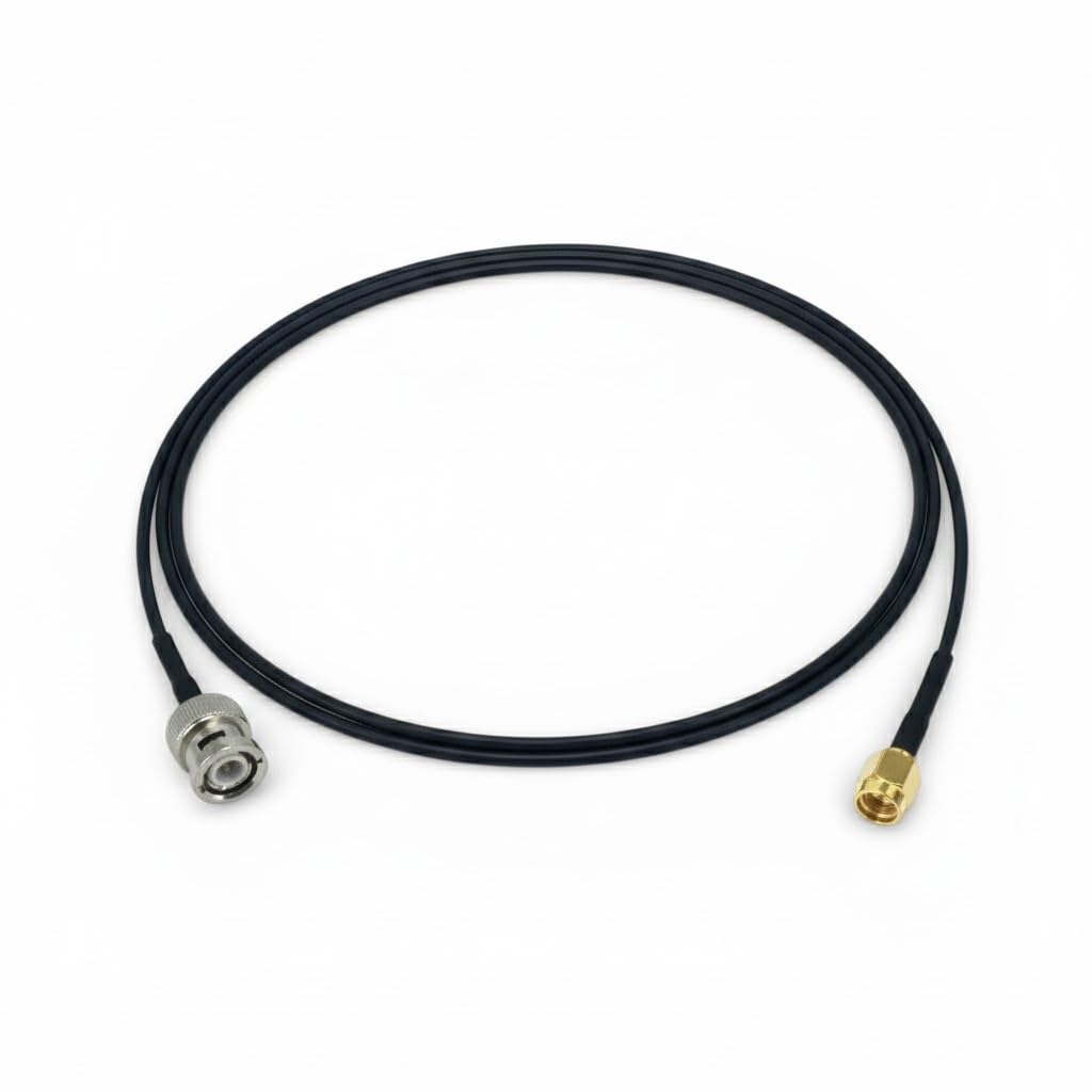 ABONIX RG174 SMA Male to BNC Male RF Coaxial Jumper Cable 6.6ft (2M)