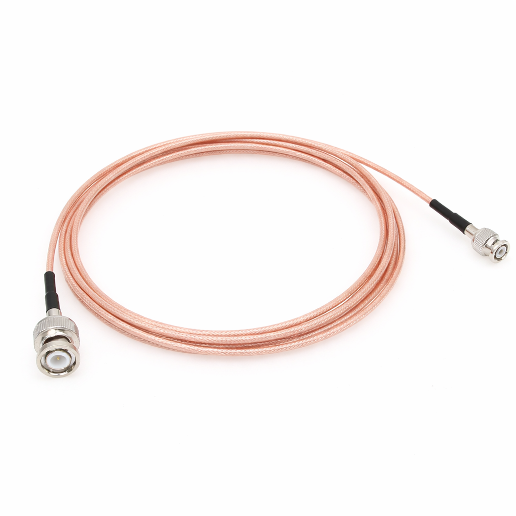 ABONIX BNC Male to Mini BNC Male RG316 Cable, 2M Low Loss 50 Ohm RF Jumper- Pack- 1