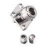N Female to SMA Female 4 Hole Flange Panel Mount Coax Adapter - Pack - 1