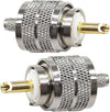 PL-259 UHF Male Plug Crimp Coax Connector Adapter for RG58 RG142 -Pack -2