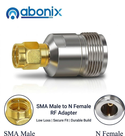 ABONIX SMA Male to N Female RF Coaxial Adapter Connector- Pack- 3