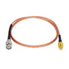 ABONIX RG316 BNC Male to SMB Male RF Coaxial Cable 3FT (1 Meter), 50 Ohm Low Loss Cable