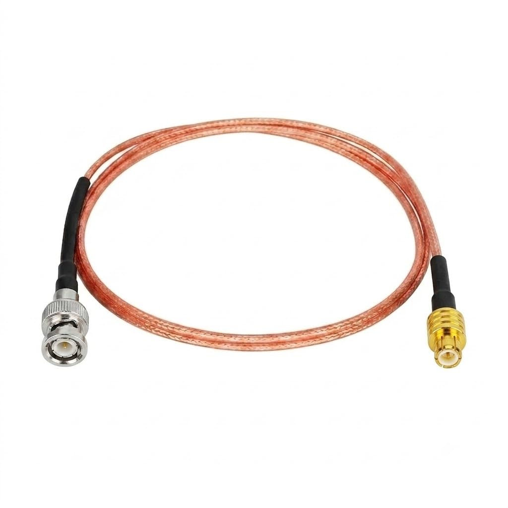 ABONIX RG316 BNC Male to SMB Male RF Coaxial Cable 3FT (1 Meter), 50 Ohm Low Loss Cable