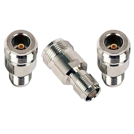 TNC Female to N Female RF Coaxial Adapter Connector (Pack of 3)