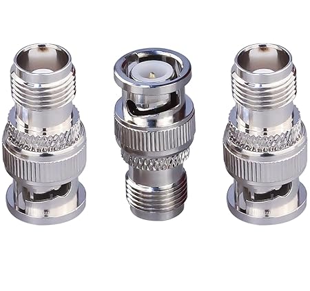 TNC Female to BNC Male RF Connector Adapter (Pack of 3)