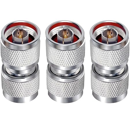 N Male to N Male RF Coax Adapter - Pack - 3