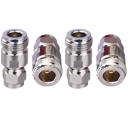 N Female to F Male Type Coax Adapter - Pack - 4