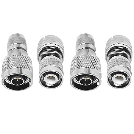 TNC Male to N Male RF Coaxial Adapter Connector (Pack of 4)
