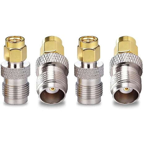 SMA Male to TNC Female Coax Connector Adapter (Pack of 4)