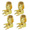 SMA Male Right Angle 90 Degree Coaxial PCB Mount Coax Adapter - Pack - 4