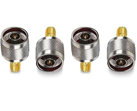 SMA Female to N Male RF Coaxial Adapter (Pack of 4)