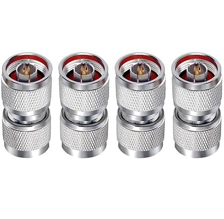 N Male to N Male RF Coax Adapter - Pack - 4