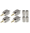 PL-259 UHF Male Plug Crimp Coax Connector Adapter for RG58 RG142 -Pack -4