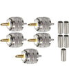 UHF Connector PL259 Male Plug Crimp Coax Adapter - Pack -5