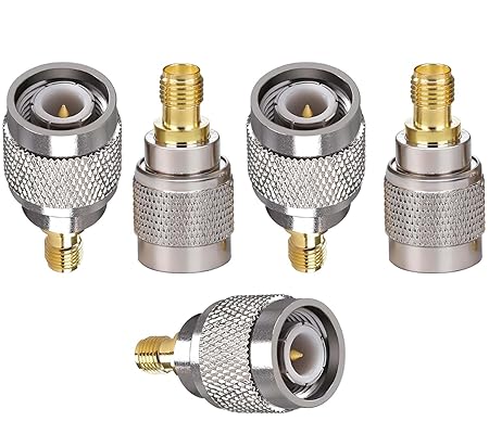 SMA Female to TNC Male Coax Connector Adapter (Pack of 5)
