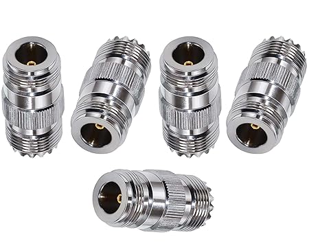 N-Type Female to UHF Female RF Coaxial Adapter - Pack - 5