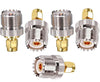 SMA Male to UHF Female (PL-259) Coax Adapter - Pack - 5