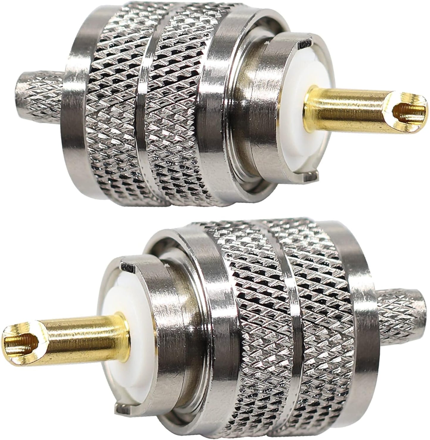 PL-259 UHF Male Plug Crimp Coax Connector Adapter for RG58 LMR195 RG142 KSR195 RG400 Cable (Pack of 5)