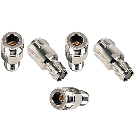 TNC Female to N Female RF Coaxial Adapter Connector (Pack of 5)