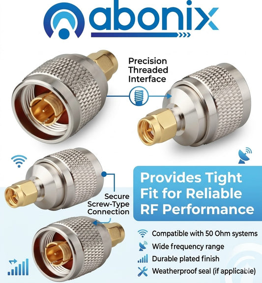 SMA Male to N Male RF Coax Adapter - Pack - 1