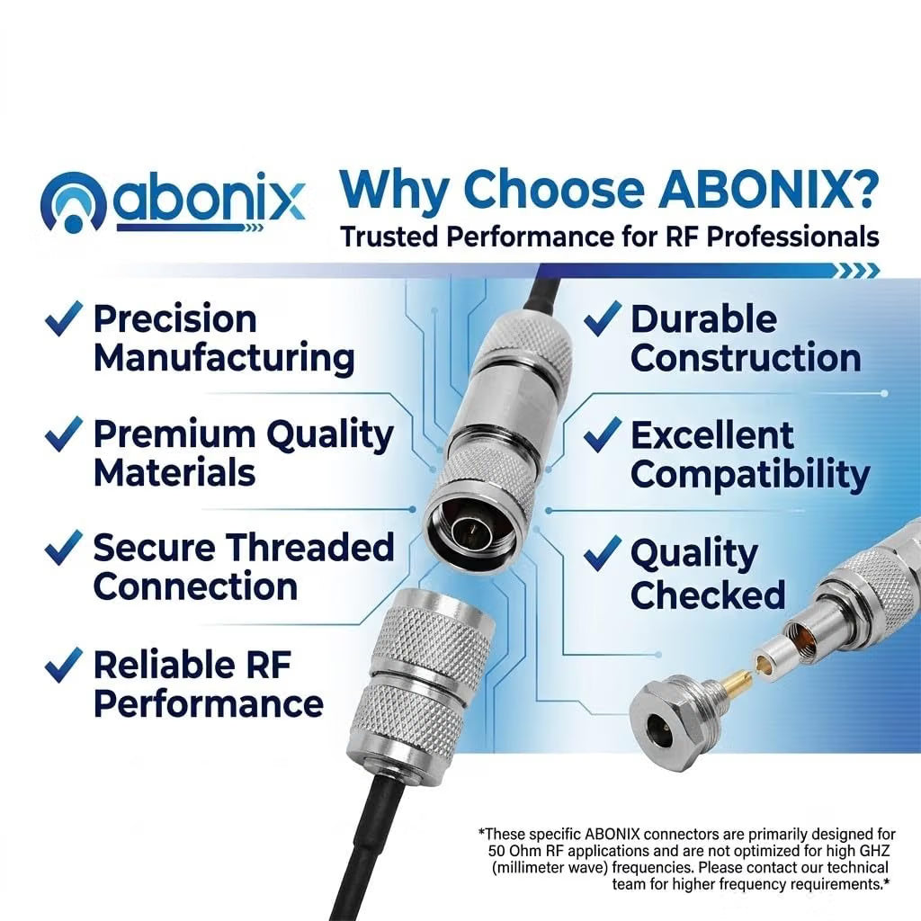 ABONIX N Male Connector Clamp HLF300/LMR300, Pack-2