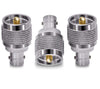 BNC Female to UHF Male RF Coax Adapter - Pack - 3