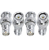BNC Male to BNC Female RF Coax Adapter - Pack - 4