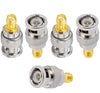 BNC Male to SMA Female RF Coax Adapter - Pack - 5