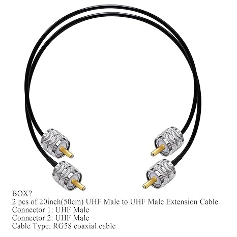 RP-SMA Male to RP-SMA Female Right Angle Extension Cable (3 Meter / 10ft) -Pack -1