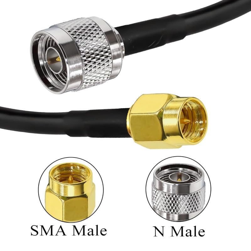 RG58 SMA Male to N Male 16.4ft(5M) Antenna Extension Cable (Pack of 1)