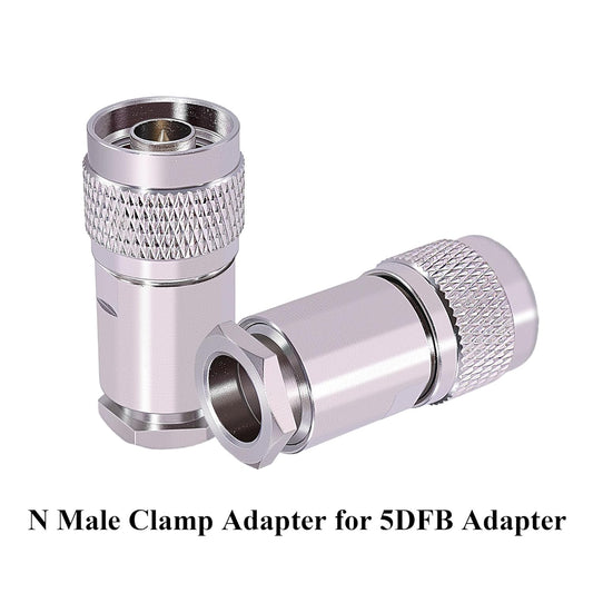 ABONIX N Male Connector Clamp HLF400/LMR400 RF Connector Adapter- Pack-2