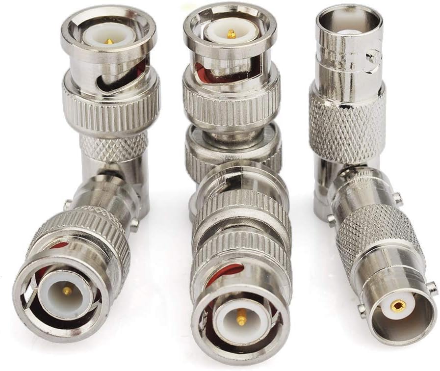ABONIX BNC Adapter Kit 6 Pcs, BNC Male & Female RF Coax Connector Set for CCTV & Radio