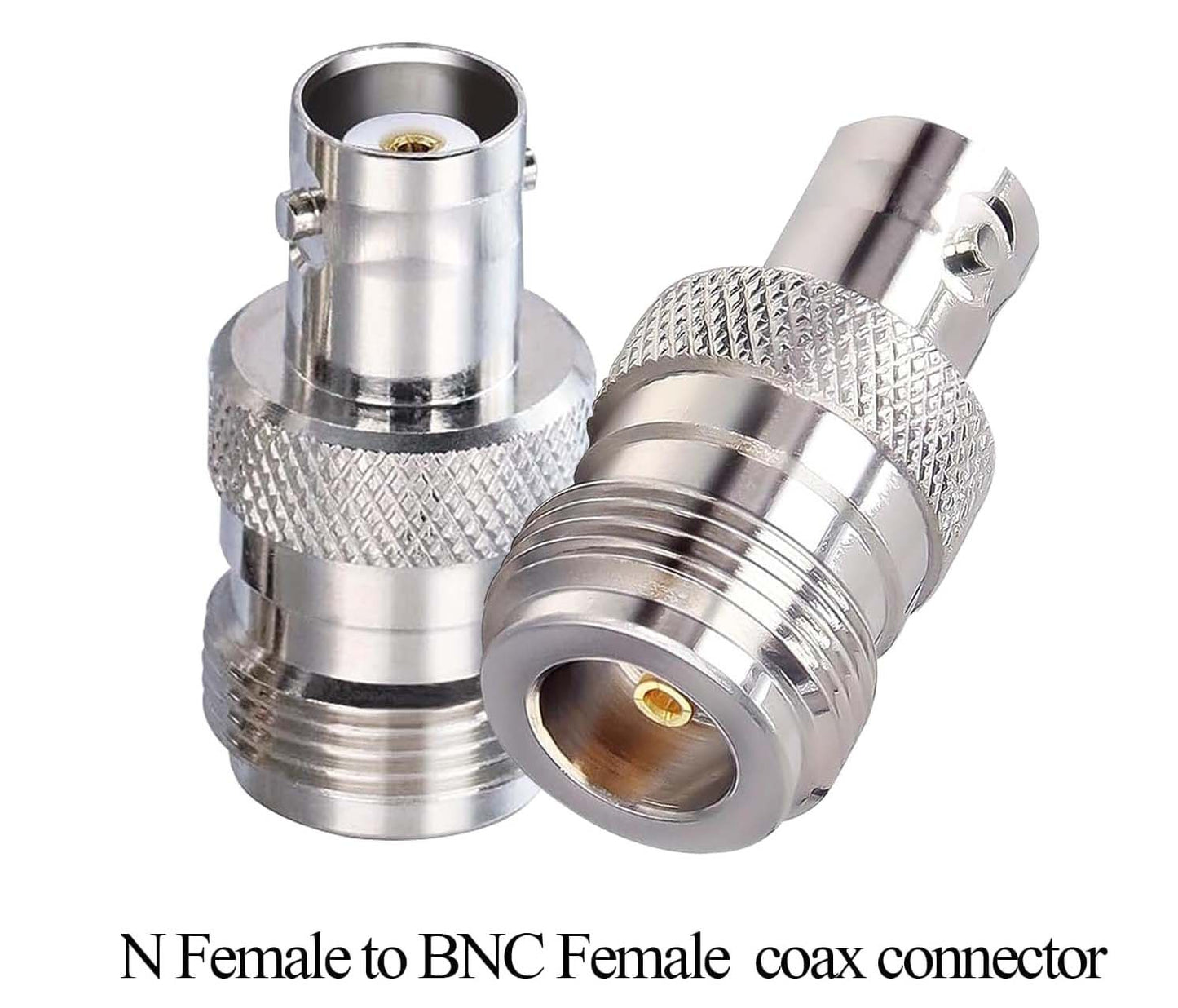 N-Type Female to BNC Female RF Coax Adapter - Pack - 5