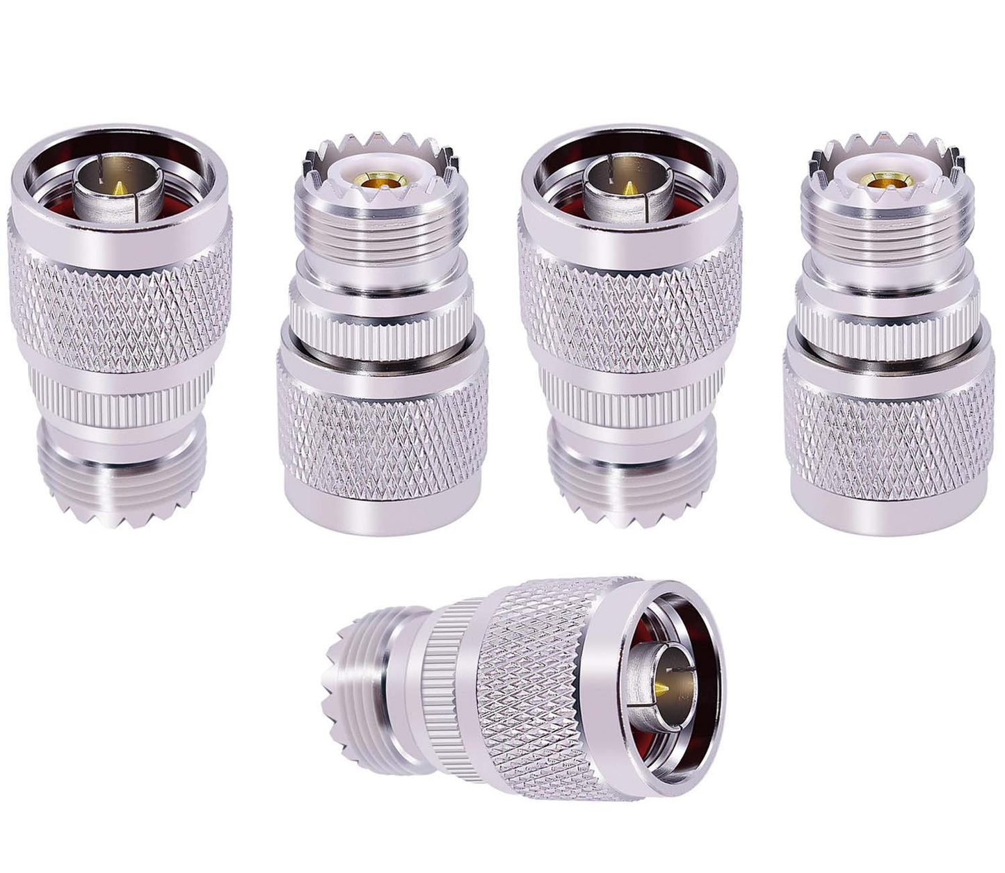 N-Type Male to UHF Female RF Coax Adapter - Pack - 5