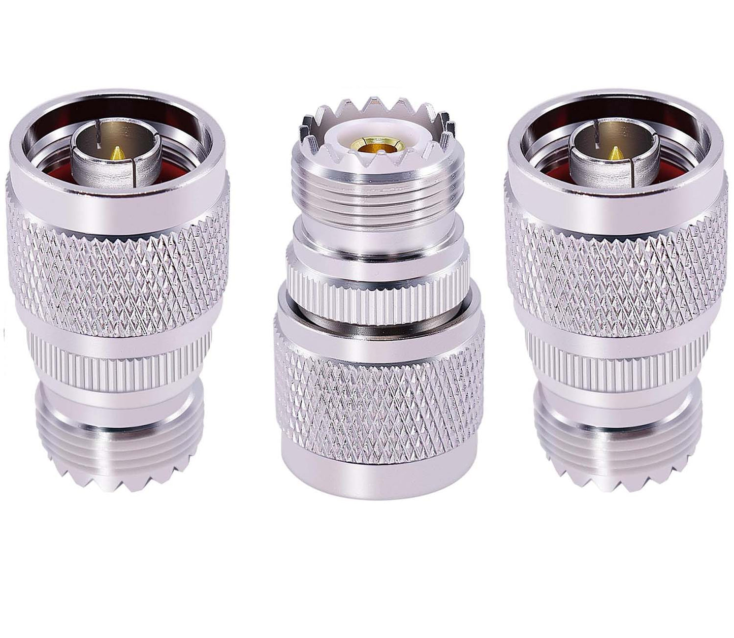 N-Type Male to UHF Female RF Coax Adapter - Pack - 3