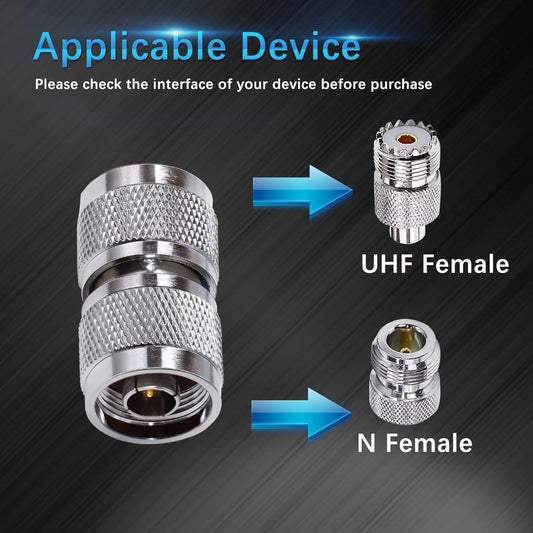N-Type Male to UHF Male Coax Adapter - Pack - 1