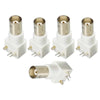 ABONIX BNC Female Right Angle PCB Mount Connector, 50 Ohm Panel Jack Adapter, Pack- 5