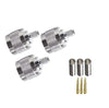 ABONIX N Male Crimp Connector for HLF-300 & LMR-300 RF Coax Cable- Pack- 3