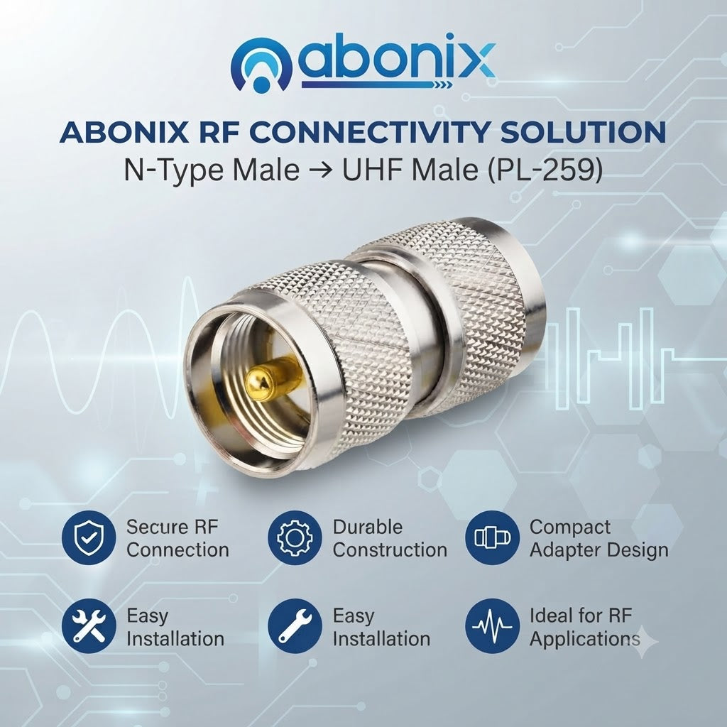 Abonix N-Type Male to UHF Male Coax Adapter - Pack - 1