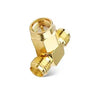 SMA Tee Splitter - SMA Male to Dual Female Coax Adapter - Pack - 1